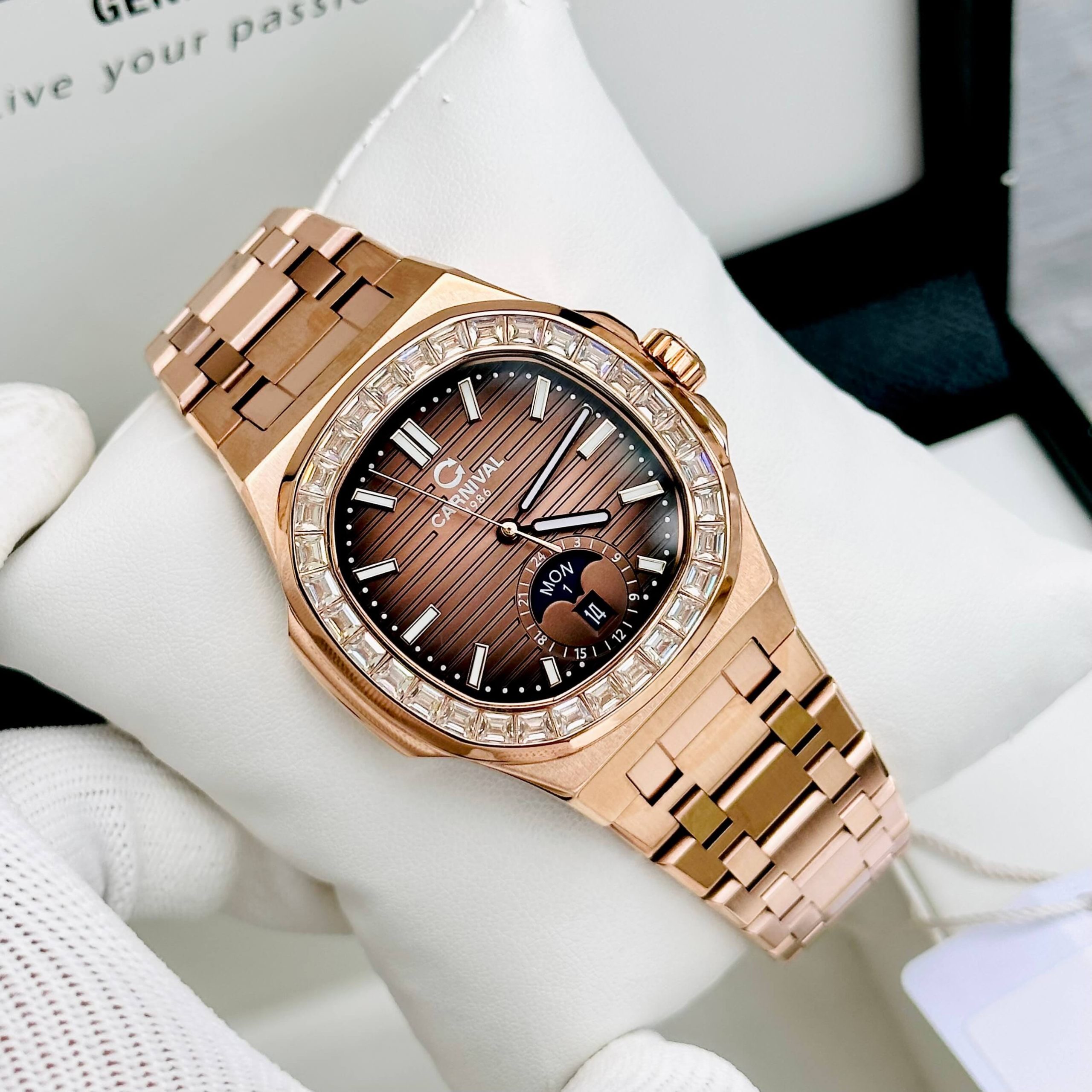 CARNIVAL 8110G-VH-KL-N AUTOMATIC - KÍNH SAPPHIRE 4 Đồng hồ Nam Carrnival 8110G
