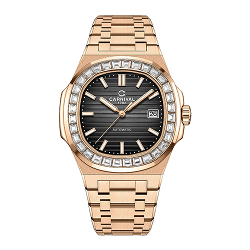 CARNIVAL 8108G-VH-D AUTOMATIC - KÍNH SAPPHIRE 1 carnival 8108g dây kim loại