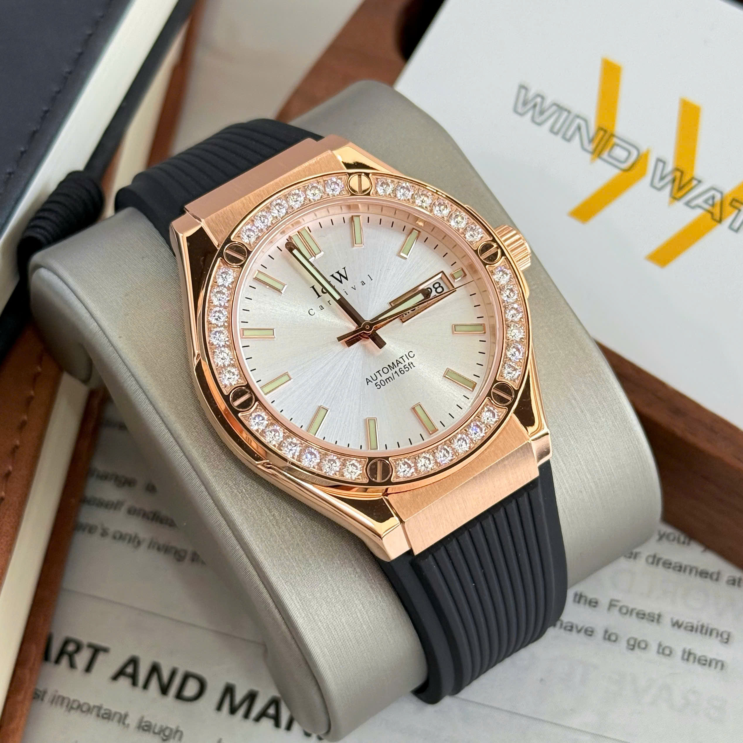 I&W Carnival 55851G-VH - Viền Đá - Trắng 3 I&W Carnival 55851G Rosegold Mặt Trắng