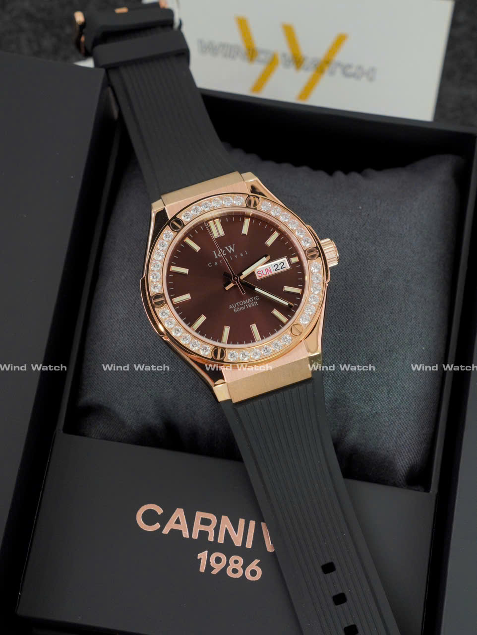 I&W Carnival 55851G-VH - Viền Đá - Nâu 17 IW Carnival 55851G Rose Gold
