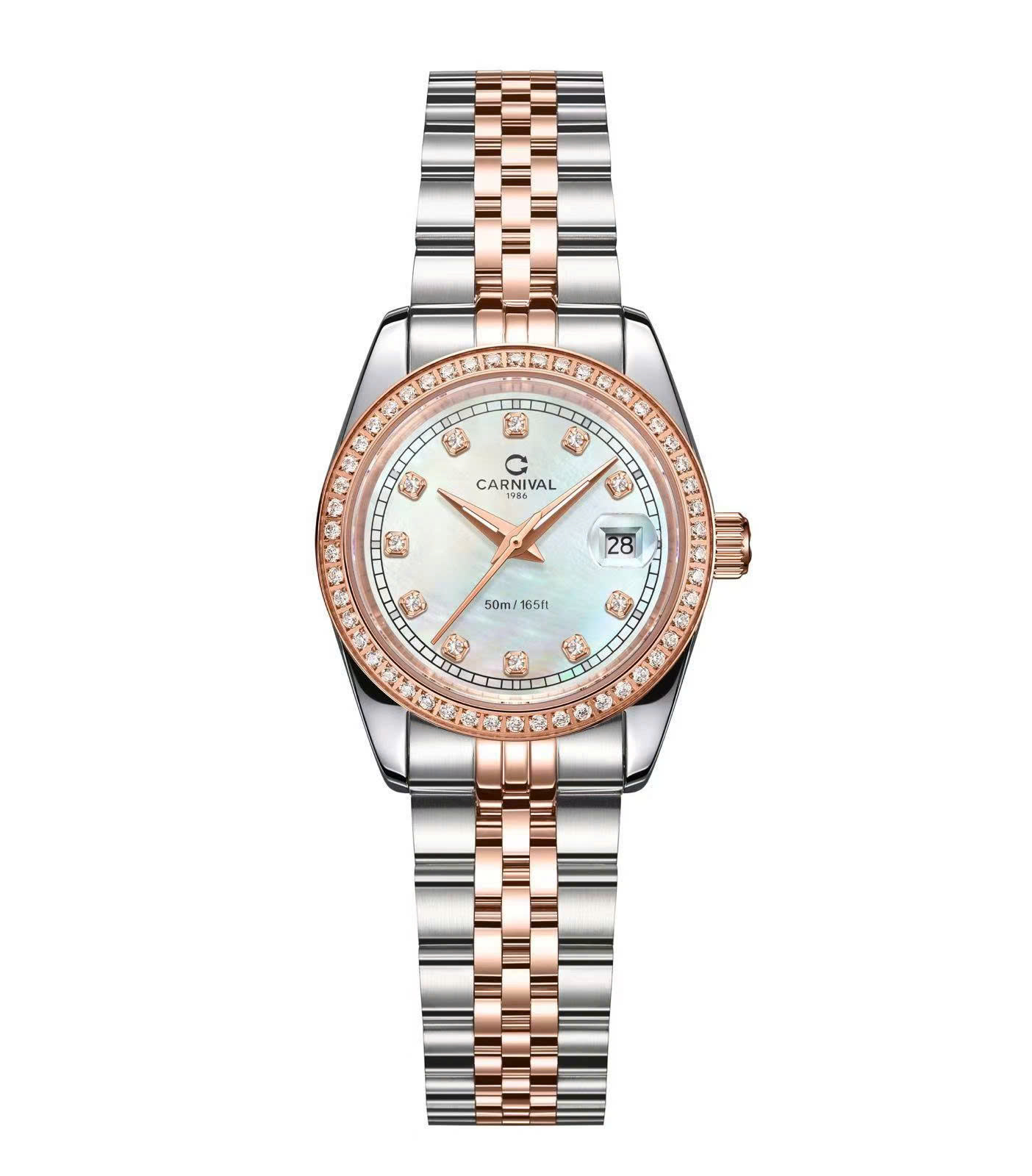 CARNIVAL 8131L2-CH-TK XÀ CỪ TRẮNG 1 Đồng hồ nữ Carnival 8131L2-CH-TK Xà Cừ Trắng