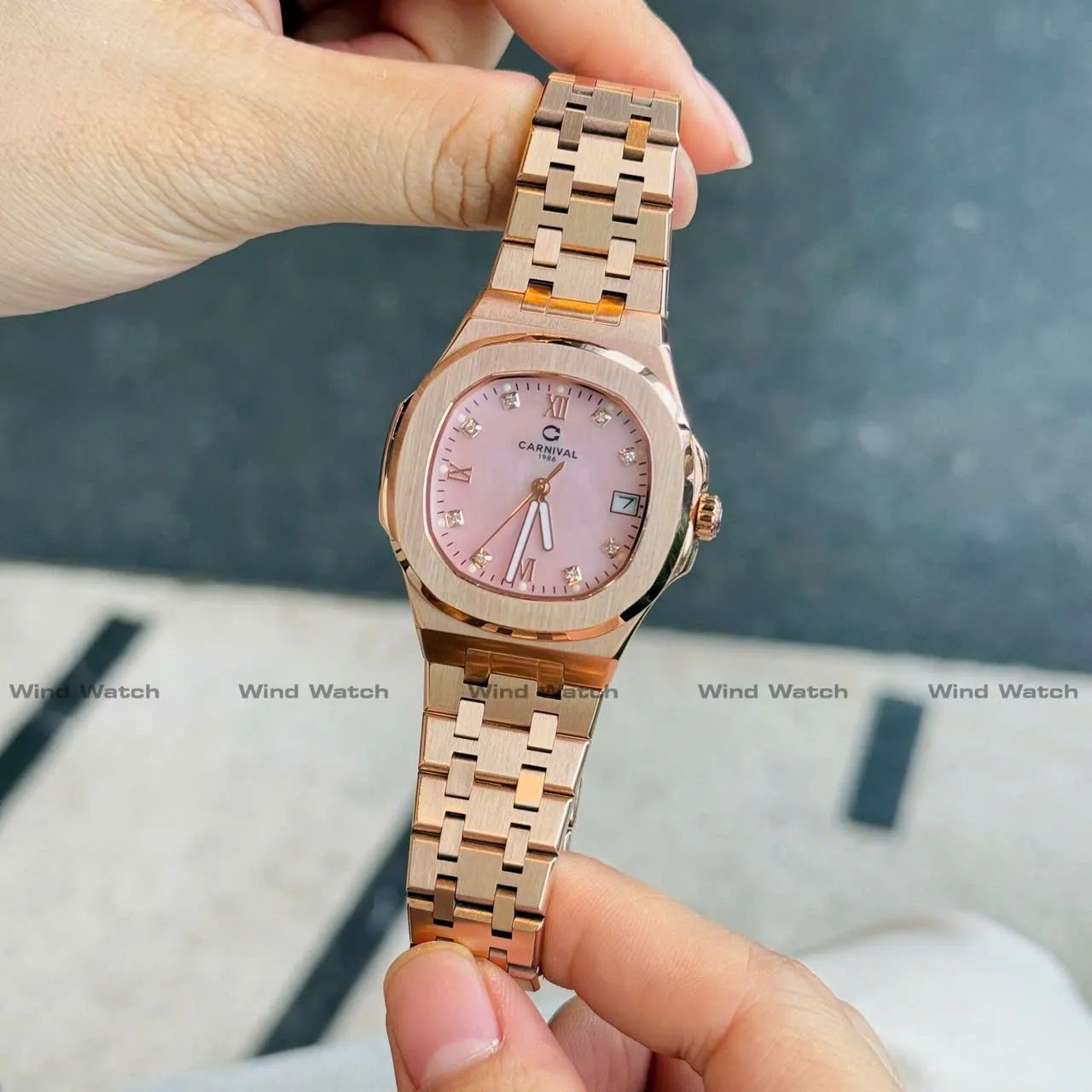 CARNIVAL 8160L-VH-HK (Xà Cừ Hồng) 16 Đồng Hồ Carnival Nữ 8160L-VH-XCH Xà Cừ Hồng