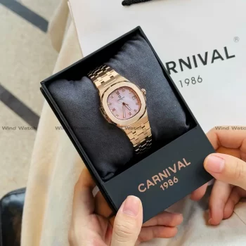 Đồng Hồ Carnival Nữ 8160L-VH-XCH Xà Cừ Hồng