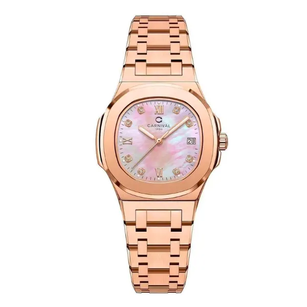 CARNIVAL 8160L-VH-HK (Xà Cừ Hồng) 1 Đồng Hồ Carnival Nữ 8160L-VH-XCH Xà Cừ Hồng