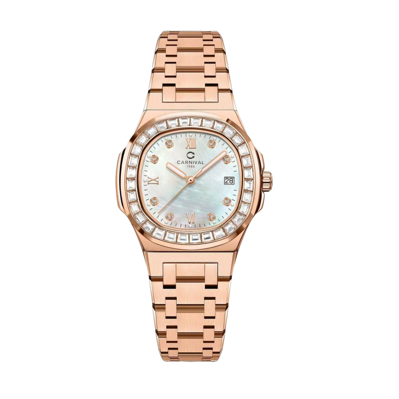 Đồng Hồ Carnival Nữ 8160L2-VH-TK (Xà Cừ Trắng) 1 Đồng Hồ Carnival Nữ 8160L2-VH-TK (Xà Cừ Trắng)