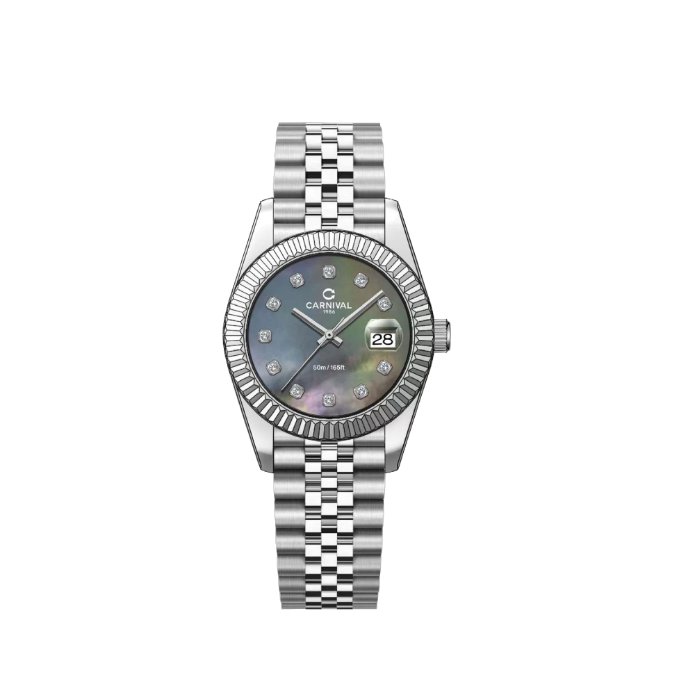 ĐỒNG HỒ NỮ CARNIVAL 8250L-VT-DK (Xà Cừ Đen) 1 vt-dk-img.png